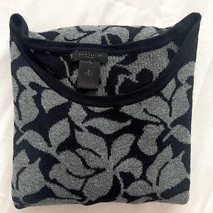 Ann Taylor Black and Gray Sweater